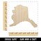 Alaska State Silhouette Unfinished Wood Shape Piece Cutout for DIY Craft Projects